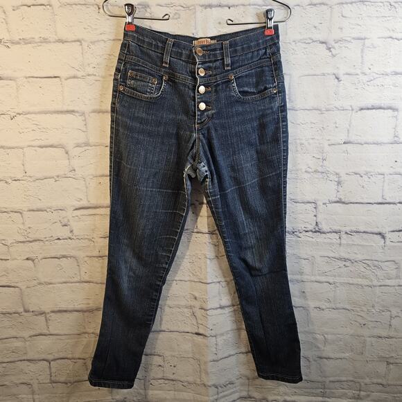 Judy Blue Denim - Judy Blue Jeans Women's Size 5 Mid Rise Button Fly Skinny Stretch Made in USA